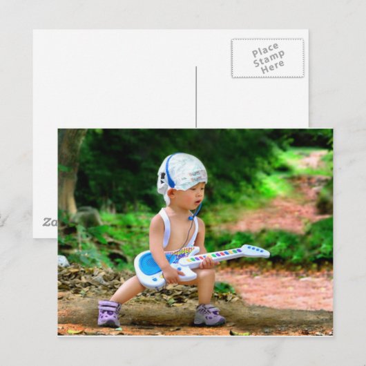 Baby Rock Star Briefkaart (Voorkant / Achterkant)