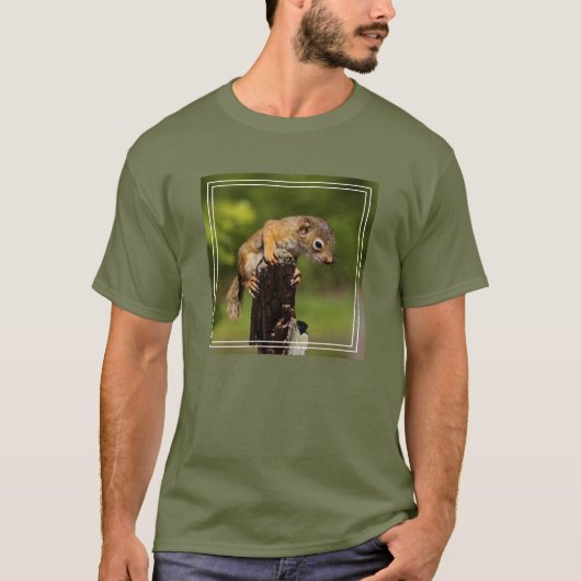 Baby rode eekhoorn t-shirt (Voorkant)