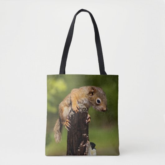 Baby rode eekhoorn tote bag (Voorkant)
