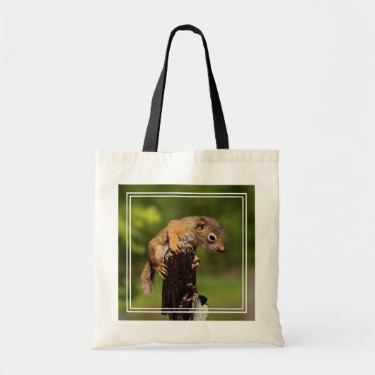 Baby rode eekhoorn tote bag (Voorkant)