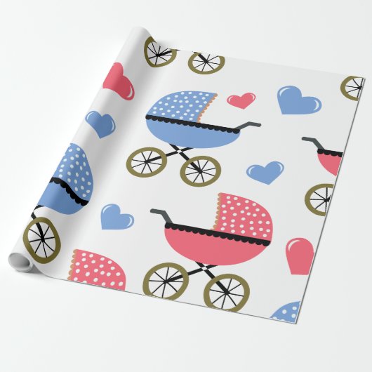 Baby-rol met LOVE Cadeaupapier (Uitgerold)