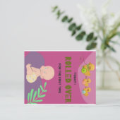Baby rolt om briefkaart (Staand voorkant)