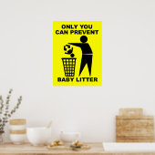 Baby Rommel Grappige Print Poster Bord Humor (Keuken)