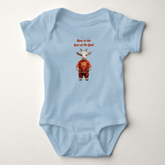 Baby romper 'Geboren in het jaar van de geit' (Voorkant)