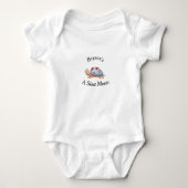 Baby romper in het wit met schildpad voor jongen (Voorkant)