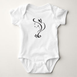 Baby romper met gezichtsbont ontwerp