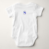Baby romper met letterconfetti "S" (Achterkant)