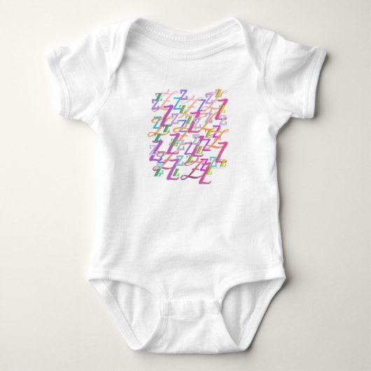 Baby romper met letterconfetti "Z" (Voorkant)