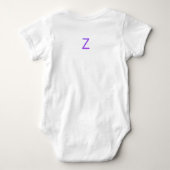 Baby romper met letterconfetti "Z" (Achterkant)