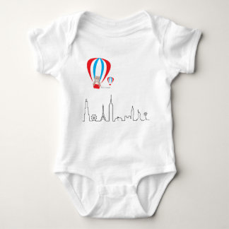 Baby Romper met World skyline