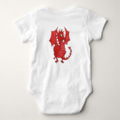Baby romper: Welsh Daffodils Dragon Leeks Harp Romper (Achterkant)