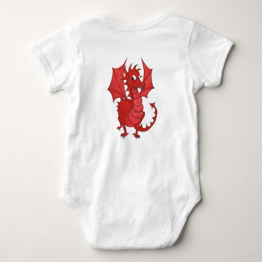 Baby romper: Welsh Daffodils Dragon Leeks Harp Romper (Achterkant)