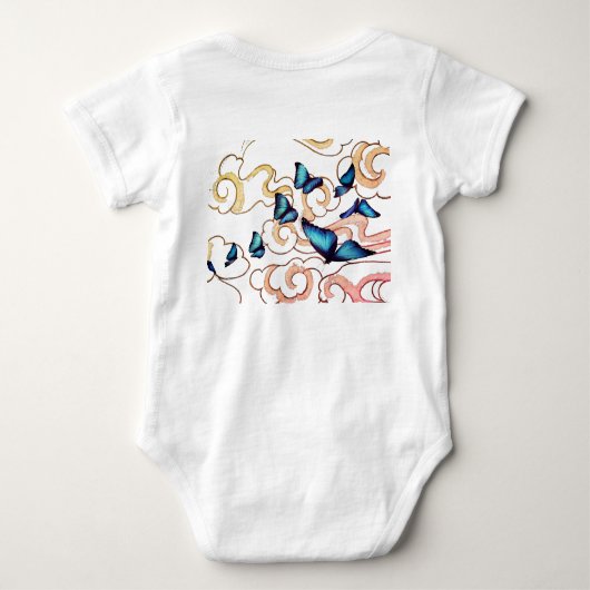 BABY ROMPER WOLKEN EN VLINDERS (Achterkant)