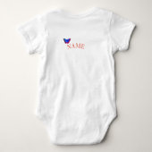 BABY ROMPERT JAPANSE VLINDERS EN AANGEPASTE NAAM ROMPER (Achterkant)