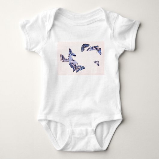 BABY ROMPERTJE JAPANSE VLINDERS EN AANGEPASTE NAAM (Voorkant)