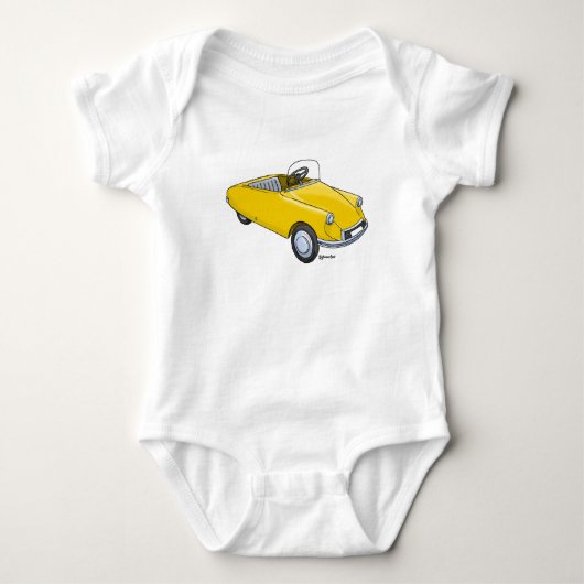 baby rompertje met afbeelding Citroën DS trapauto (Voorkant)