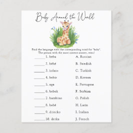 Baby Rond de Wereld - Baby Shower Spel