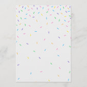 Baby rond de wereld Douche spel Kaart - Sprinkles (Achterkant)