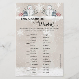 Baby Rond de Wereld Sneeuwman Baby shower