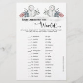 Baby Rond de Wereld Sneeuwman Baby shower (Voorkant)