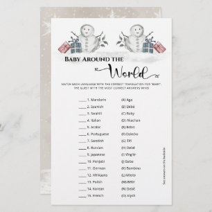 Baby Rond de Wereld Sneeuwman Baby shower