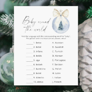 Baby Rond de Wereld - Winter Babyshower Spel