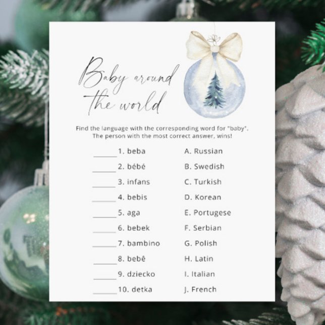 Baby Rond de Wereld - Winter Babyshower Spel (Creator heeft geüpload)