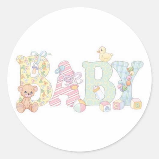 Baby Ronde Sticker (Voorkant)