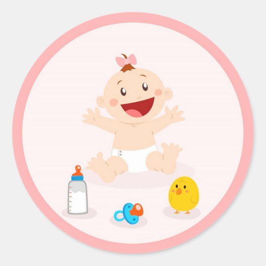 Baby Ronde Sticker (Voorkant)