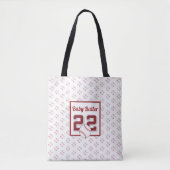 Baby rood en wit tote bag (Voorkant)