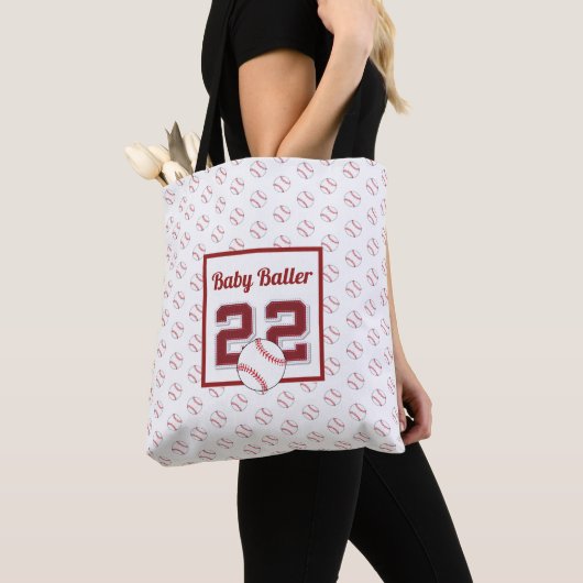 Baby rood en wit tote bag (Dichtbij)