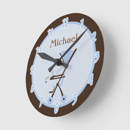 Baby Room Boy Gepersonaliseerde klok (Hoek)