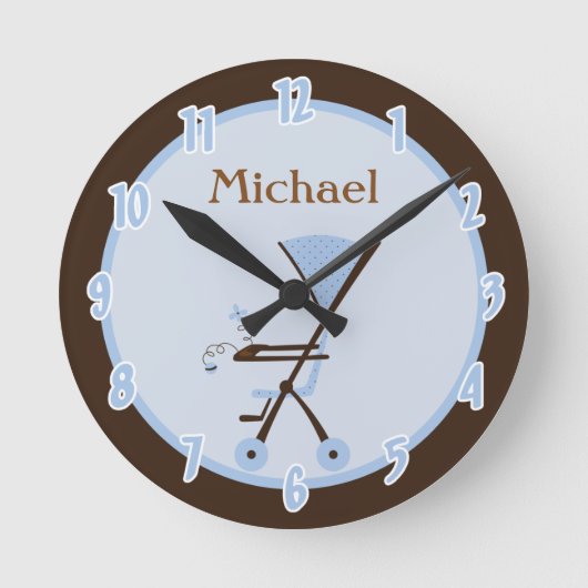Baby Room Boy Gepersonaliseerde klok (Voorkant)