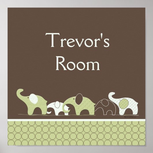 Baby Room Elephant Poster (Voorkant)