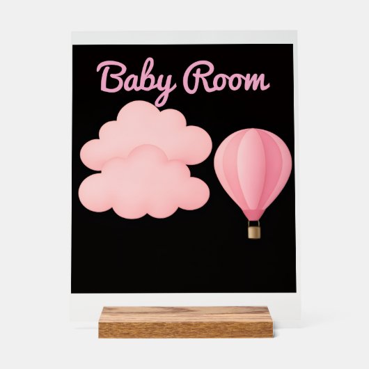 Baby Room Sign Acryl Bord (Voorkant)