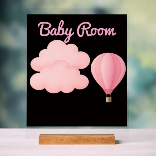 Baby Room Sign Acryl Bord (Neutraal)