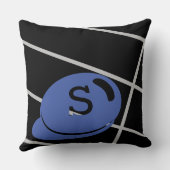 Baby RoomCUTE_BLUE_WHITE_BLACK_GRAY RMDESIGNFLO55 Kussen (Achterkant)