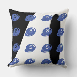 Baby RoomCUTE_BLUE_WHITE_BLACK_GRAY RMDESIGNFLO55 Kussen