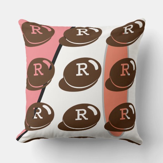 Baby RoomCUTE_PINK_WHITE_BLACK_GRAY RMDESIGNFLO55 Kussen (Voorkant)