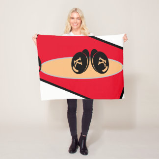 Baby RoomCUTE_RED_WHITE_BLACK_ RMDESIGNFLO55 Fleec Fleece Deken