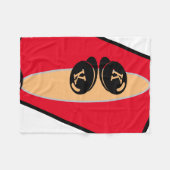 Baby RoomCUTE_RED_WHITE_BLACK_ RMDESIGNFLO55 Fleec Fleece Deken (Voorkant (Horizontaal))