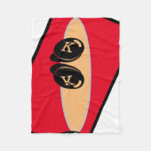 Baby RoomCUTE_RED_WHITE_BLACK_ RMDESIGNFLO55 Fleec Fleece Deken (Voorkant)