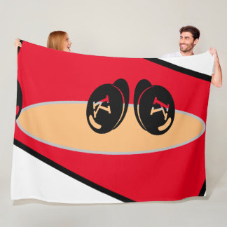 Baby RoomCUTE_RED_WHITE_BLACK_ RMDESIGNFLO55 Fleece Deken