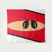 Baby RoomCUTE_RED_WHITE_BLACK_ RMDESIGNFLO55 Wandkleed (Voorkant (horizontaal))