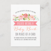 Baby roos banner | Baby shower Informatiekaartje (Voorkant)