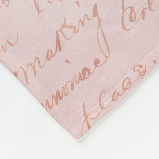 Baby Roos Peony Fleece Blanket Love Pink Deken (Hoek)