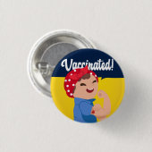Baby Rosie gevaccineerde Button | VAX-d (Voorkant /achterkant)