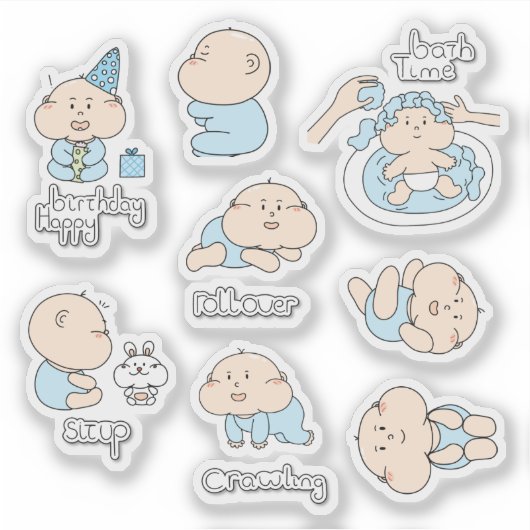 Baby routine mijlpaal sticker (Voorkant)