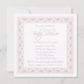 Baby Roze  Baby Meisje Douche Kaart (Achterkant)