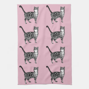 Baby roze baby shower van katten Tabby katten Theedoek